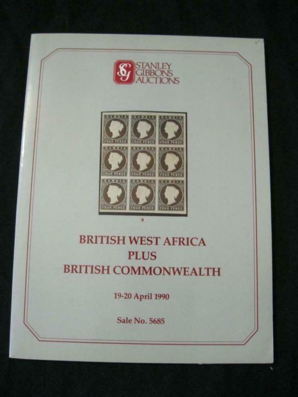 STANLEY GIBBONS AUCTION CATALOGUE 1990 BRITISH WEST AFRICA + GB COMMONWEALTH