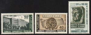 Turkey Sc #1506-1508 MNH