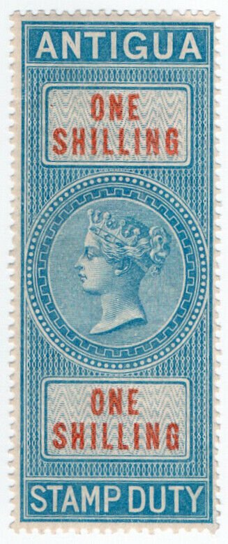 (I.B) Antigua Revenue : Duty Stamp 1/- (1876)