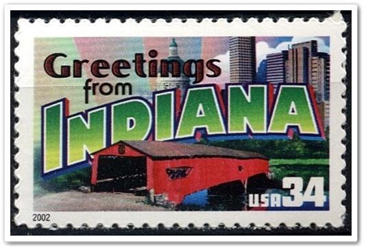 SC#3574 34¢ Greetings From America: Indiana MNH