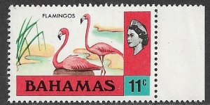 BAHAMAS 1971 11c FLAMINGOS Birds Pictorial Issue Sc 322 MNH