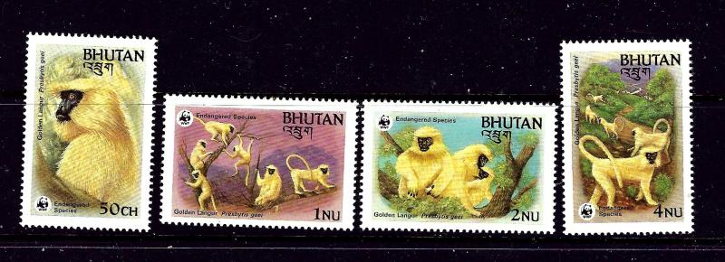 Bhutan 413-16 MNH 1984 Endangered Species