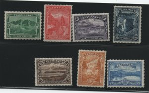 Tasmania #86 - #92 Very Fine Mint Lightly Hinged Set