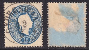 Austria - 1860 - Scott #16 - used - GEORGSWALDE pmk Czech Republic