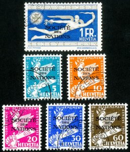 Switzerland Stamps # 2036-41 Used XF Super Clean Scott Value $94.70