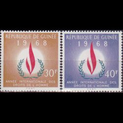 GUINEA 1968 - Scott# 491-2 Human Rights Set of 2 LH