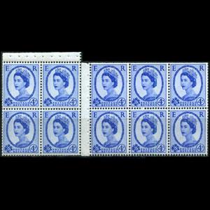 G.B. 1960 - Scott# 359ap-bp Queen Phos.BP 4p NH