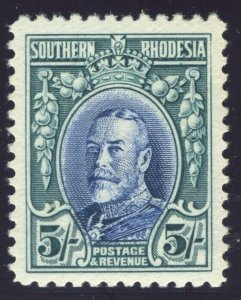 Southern Rhodesia 1931 KGV 2s5s blue & blue-green superb MNH. SG 27. Sc 30.