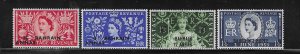 BAHRAIN SCOTT #92-95 1953 CORONATION ISSUE- MINT LIGHT HINGED