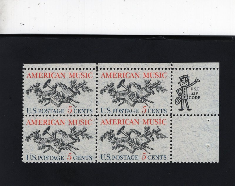 1252 American Music, MNH UR-ZIP blk/4