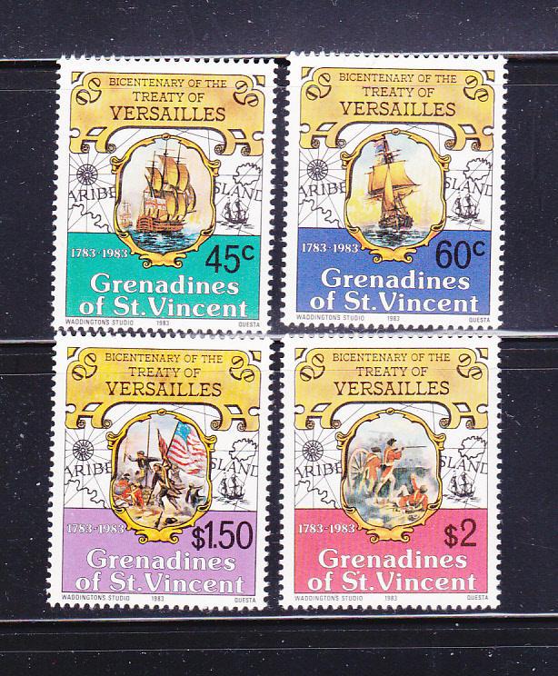 St Vincent Grenadines 271-274 Set MNH Treaty of Versailles C