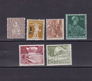 SA11d Switzerland selection of hinged and mint stamps