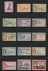 Turks and Caicos SG237/50 plus SG253 Set of 15 U/M Cat 120 pounds