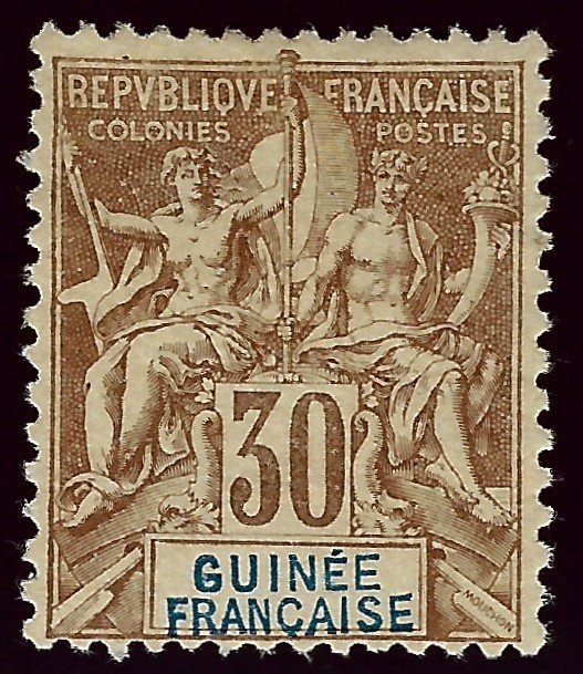 French Guinea Sc#12 F-VF Unused SCV$40 ..Buy before prices rise again!