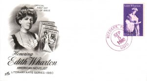 #1832 Edith Wharton Artcraft FDC