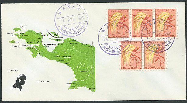 NETHERLANDS NEW GUINEA 1961 cover WAREN cds................................46296