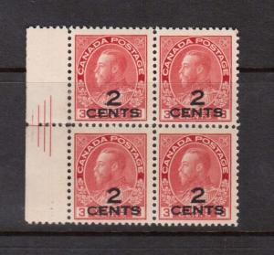 Canada #140ii VF/NH Pyramid Block