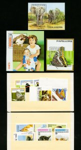 Benin 11 Complete NH S/S & Stamp Sheets