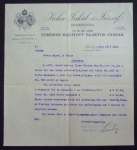 JUDAICA - EARLY ADVERTISING DOCUMENT - MEMO PAPER R! austria yugoslavia J43