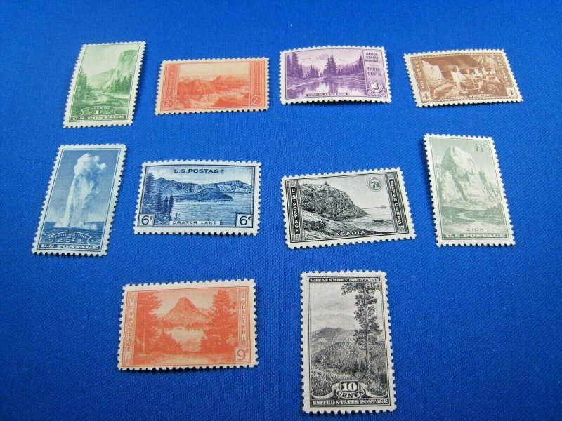 UNITED STATES  -  SCOTT # 740-749  -  MNH COMPLETE SET NATIONAL PARKS    (us106)