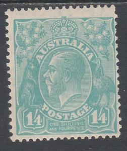 AUSTRALIA 1926 KGV 1/4 SMALL MULTI WMK PERF 13.5 X 12.5 