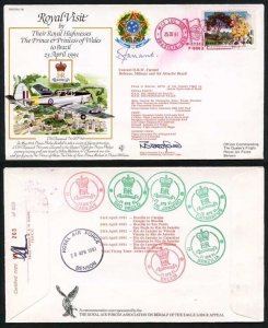 RV19c The Prince and Princess of Wales to Brazil Signed by Colonel D.K.W. Farra