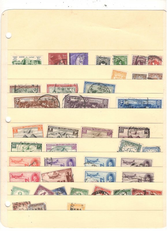 EGYPT COLLECTION ON STOCK SHEET, MINT/USED