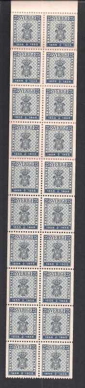 SWEDEN SC# 476 (H109 B FONT) CYLS 2 COMP BKLT/20 FVF/MOG