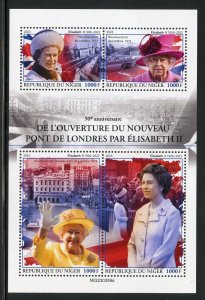 NIGER 2023 QUEEN ELIZABETH II OPENS THE NEW LONDON BRIDGE SHEET MINT NH