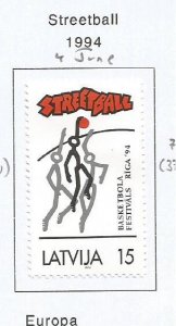 LATVIA - 1993 - Streetball - Perf Single Stamp - Mint Lightly Hinged