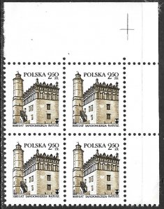 POLAND 1980 Sandomierz Millennium Issue Block of 4 Sc 2403 MNH