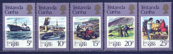 Tristan Da Cunha #272-6 MNH Set, London '80 Expo