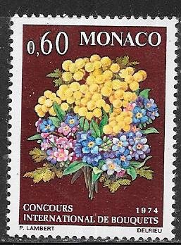 Monaco #895  60c Flowers  (MNH) CV $2.00