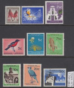 XG-AO221 SOUTH AFRICA IND - Definitives, 1961/3 Without Watermark MNH Set