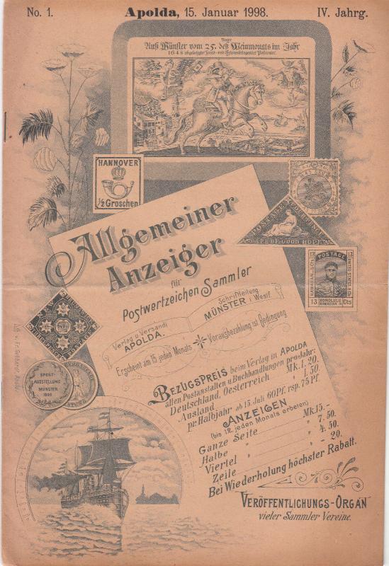 Allgemeiner Anzeiger - 1898 ##1,2,3,4,5,6,7,9 (Apolda/Munster)