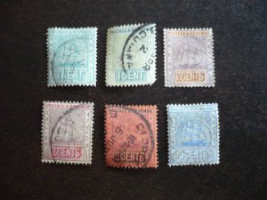 Stamps - British Guiana - Scott# 131-134,136 - Used Part Set of 6 Stamps