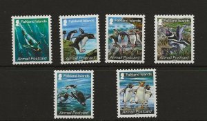 Falkland Is 2013 Postcard Rate Penguins sg.1277-82 set of 6  MNH