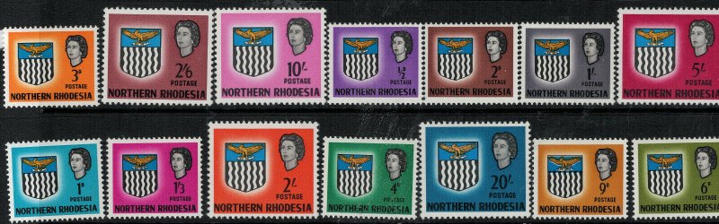 Northern Rhodesia 1963 SC 75-88 Mint SCV $62.00 Set