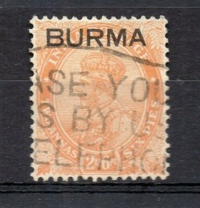 Burma 1937 Early Issue Fine Used 2a.6p. Optd NW-167058