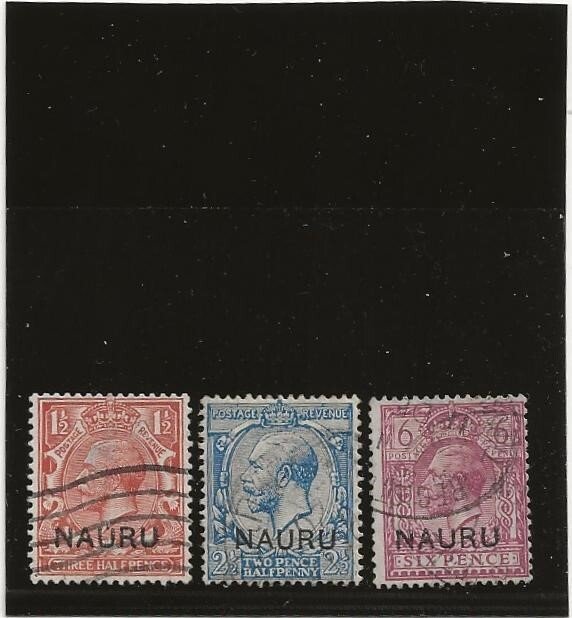 Nauru Sc #3, 6 and 10 VF Used Stampa