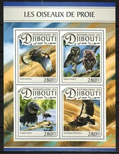 Djibouti Stamp 1116  - Birds of Prey with 1 Owl
