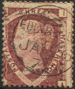 SG51 1 1/d Rose-red Plate 1 Fine Used