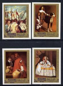 Manama 1968 Paintings by Velazquez imperf set of 4 unmoun...