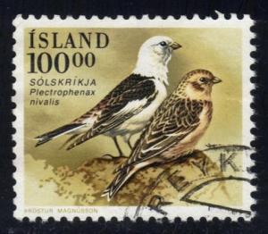 Iceland #672 Snow Bunting Birds; Used at Wholesale