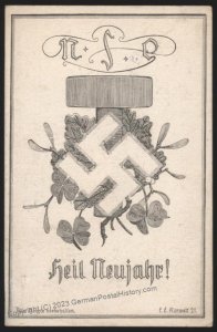 3rd Reich Austria NSDAP 1921! Nazi New Year Party Deutsch-Oesterreich Car 112953