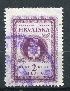 CROATIA; 1930s-40s early Revenue issue fine used 2B. value