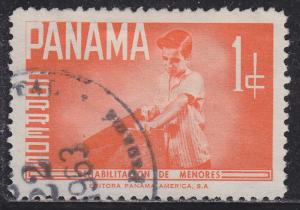 Panama RA49 Boy Sawing Wood 1961