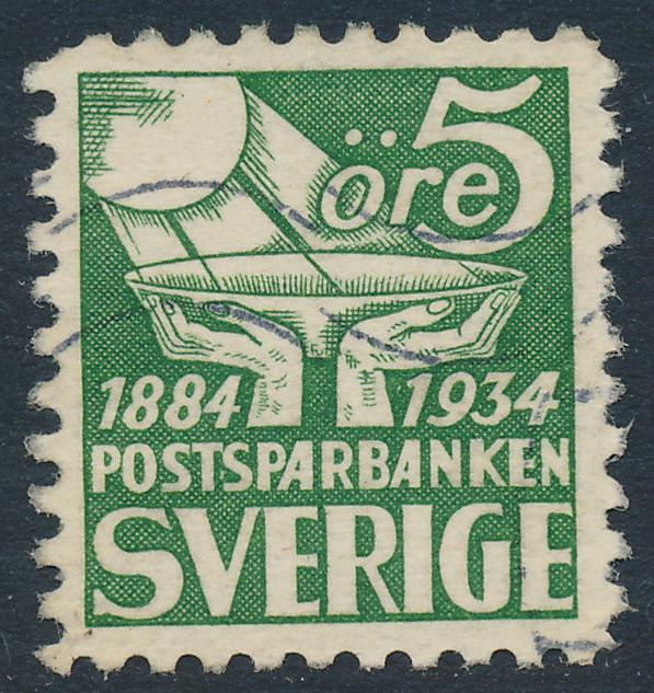 Sweden Scott 236 (Fa 239C), 5ö green Postal Savings, VF Used