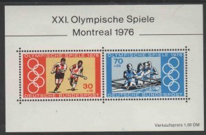 GERMANY #B532  1976 21ST OLYMPIC GAMES MONTREAL    MINT  VF NH  O.G  S/S