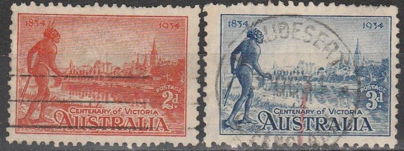 Australia #142-3 F-VF Used CV $8.25 (A2005)